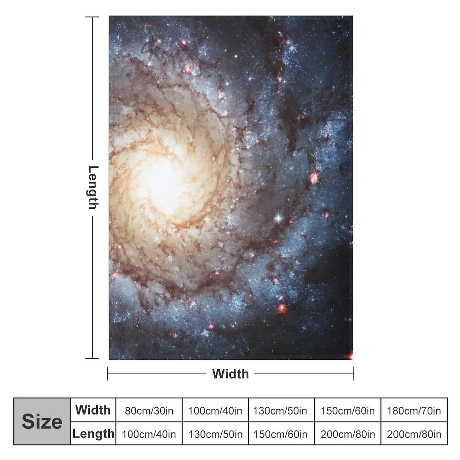 Spiral Galaxy Throw Blanket Giant Sofa Thin valentine gift ideas christmas gifts Blankets