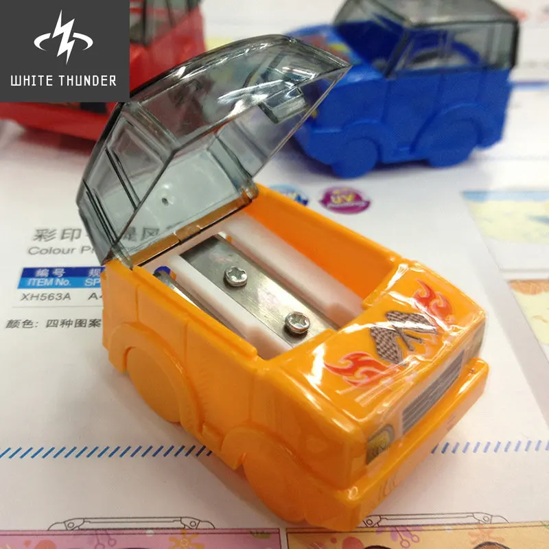 1Pieces Cartoon Car Styling Pencil Sharpener Creative Stationery Pencil Sharpener Cutter School Office Supplies