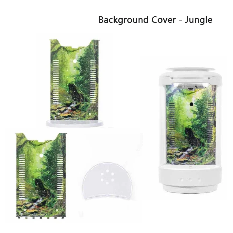 MicMol USB -C Free Install Smart Acrylic Desk Aquarium Tank with Lamp Filter Quick Aquarium Tank