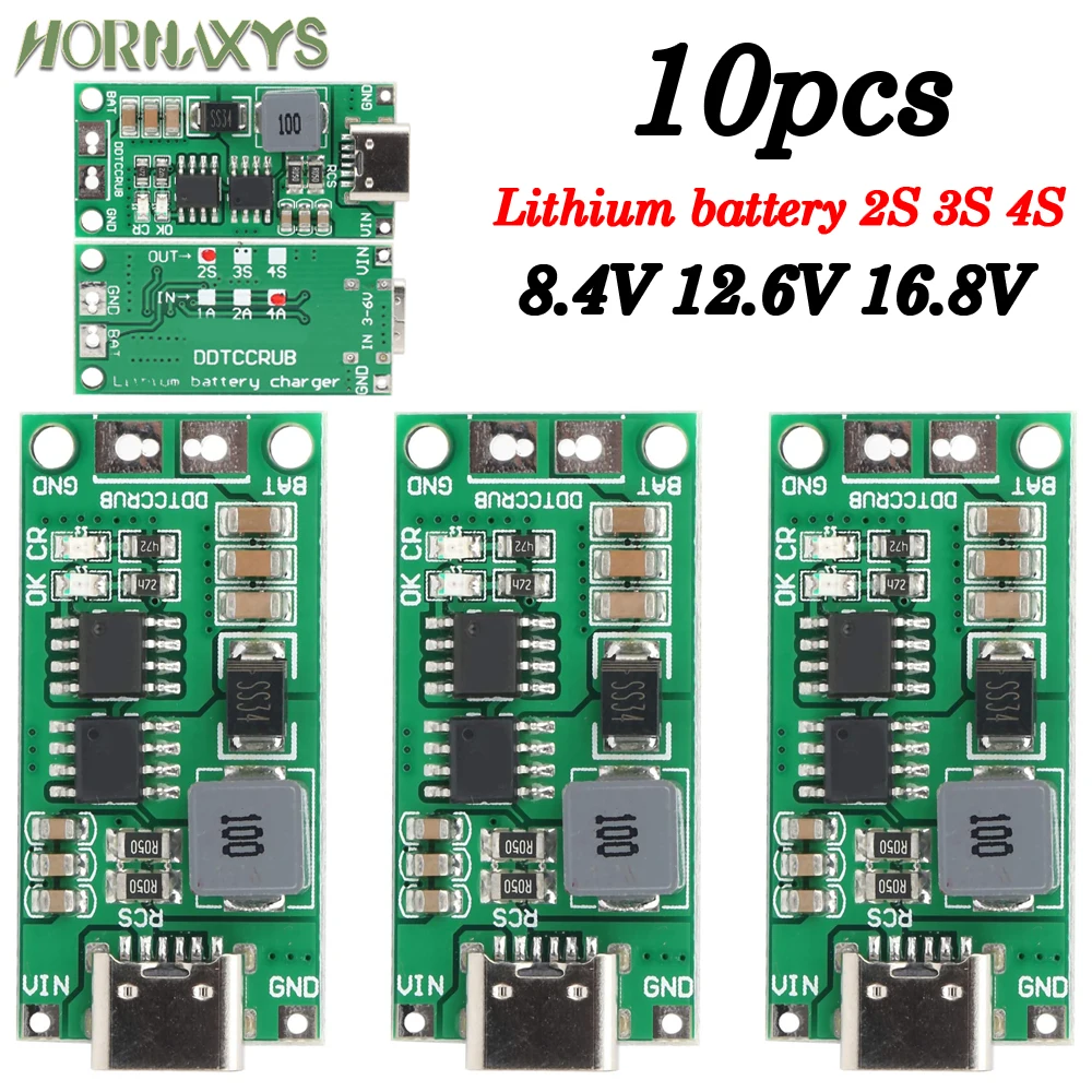 Ładowarka wieloogniwowa TypeC 2S 3S 4S do 8,4 V 12,6 V 16,8 V LiPo Polymer Li-Ion Ładowarka 7,4 V 11,1 V 14,8 V 18650 Bateria litowa
