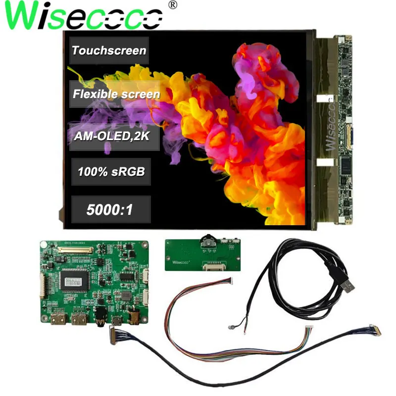 Flexible Display OLED 13.3 Inch IPS 2K 2048x1536 Bendable Screen Touchscreen 60Hz Driver Board