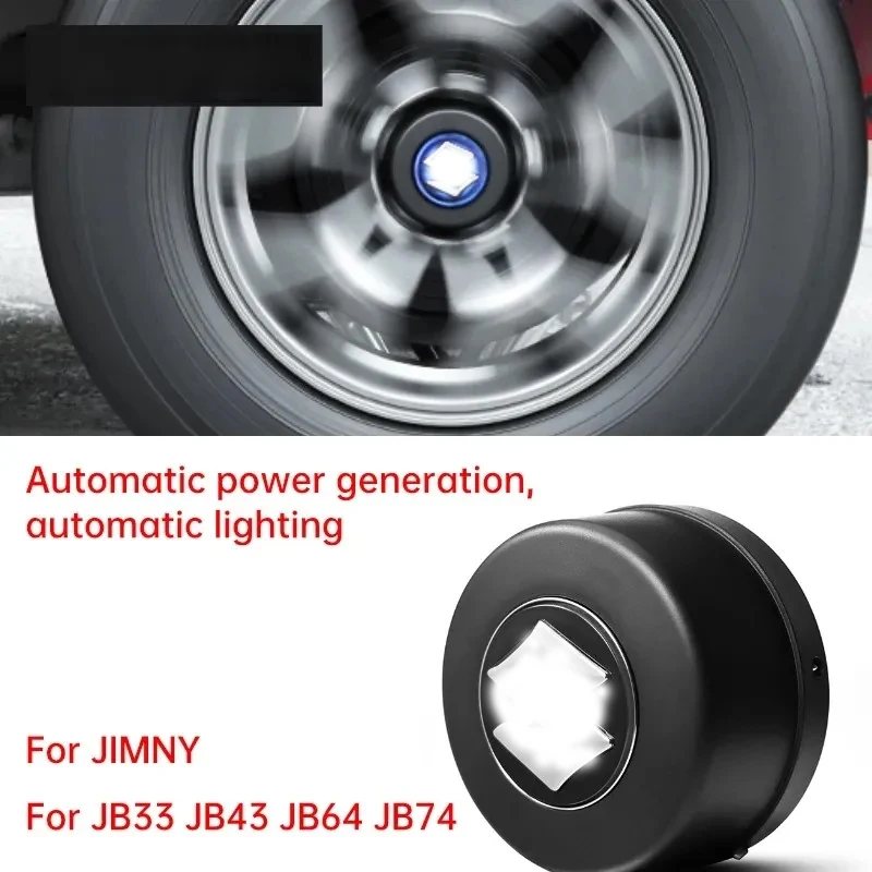 Car Wheel Hub Cover With Light For 1998-2024 Suzuki Jimny Jb43 JB23 Jb33 JB74 JB64 Offroad Accessories  Exterior Parts