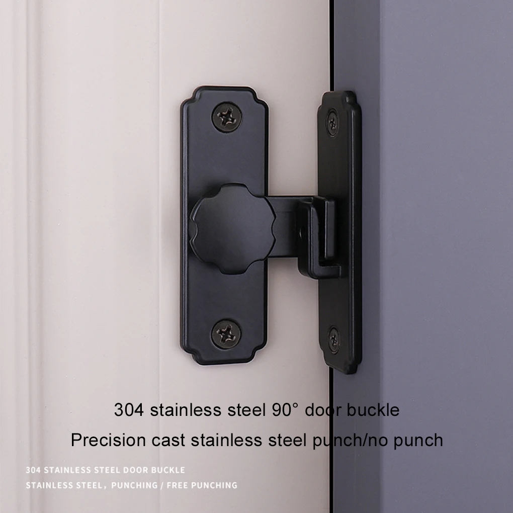 

Door Lock Guard Latch Bolt 90 Degree Right Angle Door Latch Buckle Hasp Sliding Lock Barrel-Bolt For Cabinet Drawer Furniture