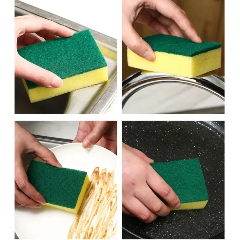 10 Pack Dishwashing Sponge Scouring Cloth Kitchen Double-sided Cleaning Water Absorption and Stain Removal Sponge