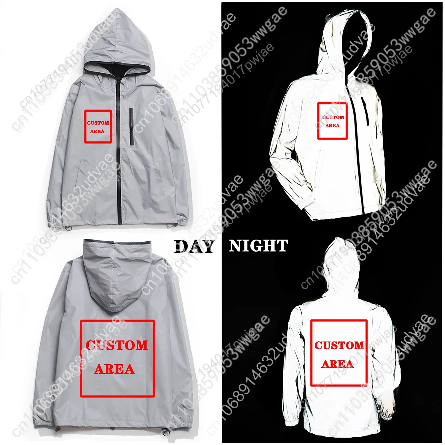 Korn Rock Band Reflective Jacket Mens Womens Coat Hooded Windbreaker Run Pocket Jackets Hiking Zipper Customized Hoodie