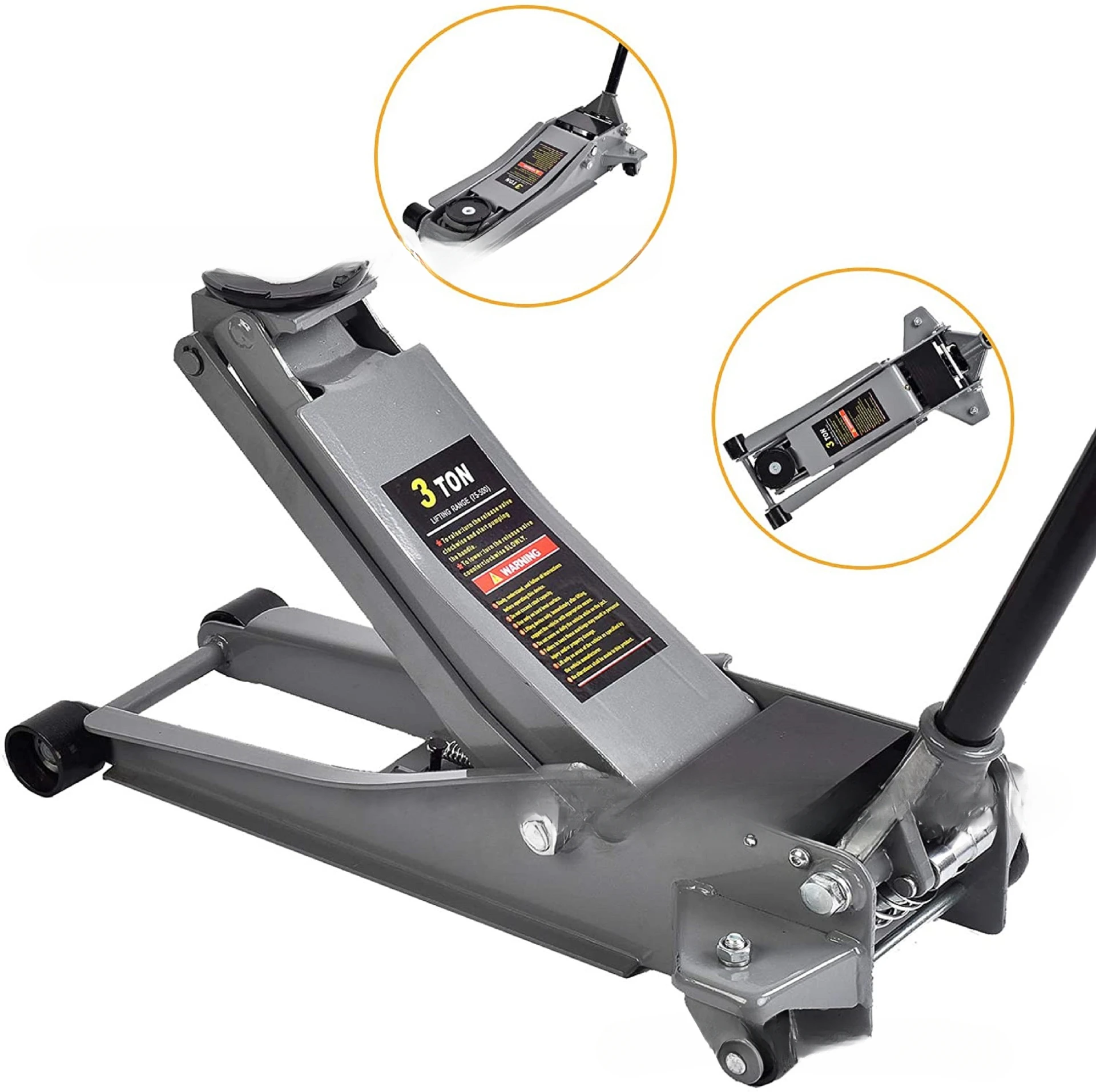 Cric horizontal bas de 3 tonnes/