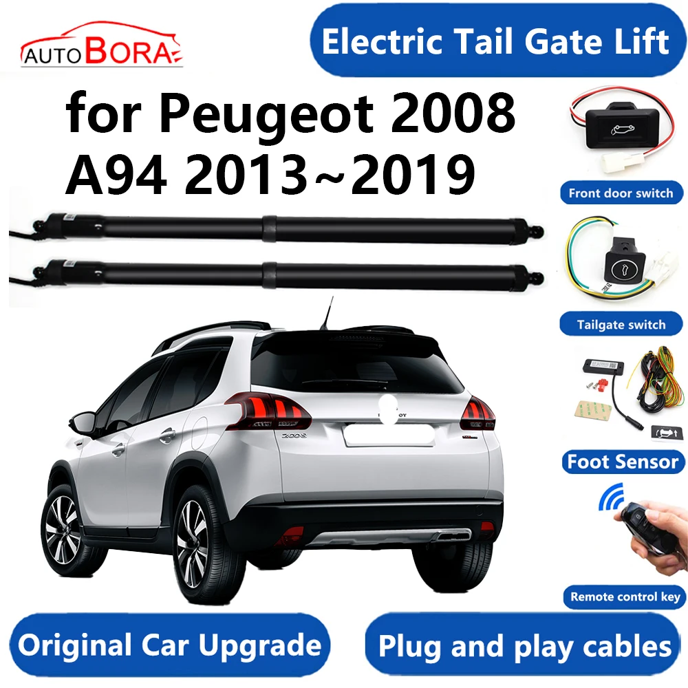 AutoBora Car Electric Tail Gate Lift System Power Liftgate Kit Auto Automatic Tailgate Opener for Peugeot 2008 A94 2013~2019