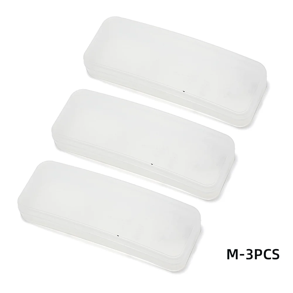 NONE VIVIBEE Clip-on-Sonnenbrillen-Kunststoffbox, M, L, weiß, transparent 5
