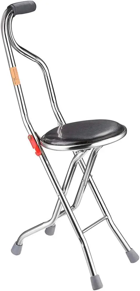

Medical Folding Walking Sti With Seat Four Legged Portable Travel Hiane Chair Stool Eldely Care Aid Physical Rehabilitation Us