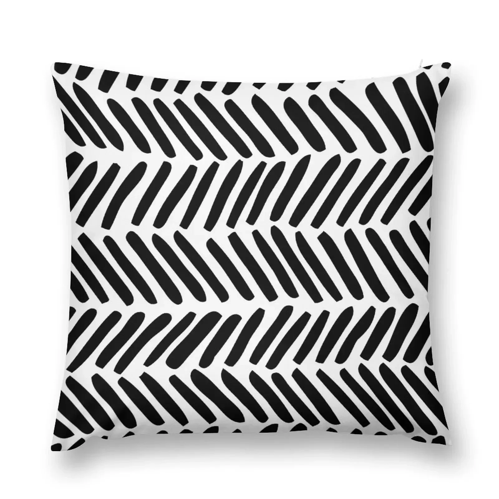 

Black and White Abstract Herringbone Throw Pillow ornamental pillows Couch Pillows pillow