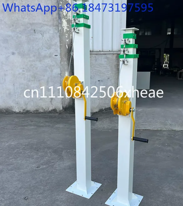 Hand lift monitoring pole custom manual telescopic mechanical winch lift mast  300CM