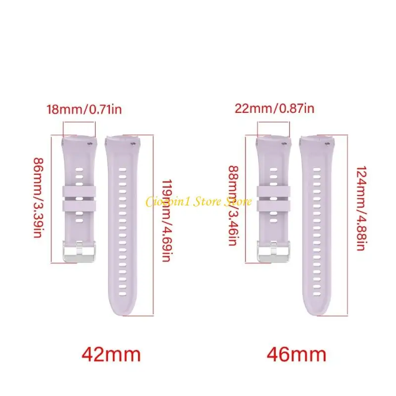 A3PC Silicone Band for Watch 5 42mm/46mm Replacement Wrist Straps Quick Release