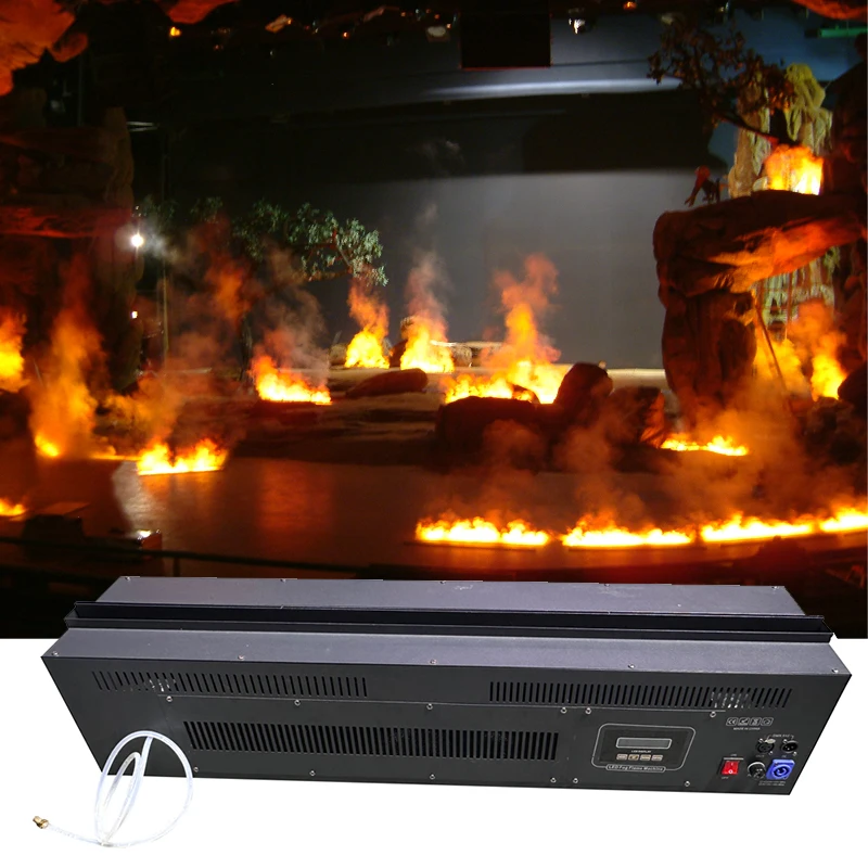 Topflashstar 1000W Faking Fire Flame Machine Light 24 LED RGB 3in1 DMX Control Artificial Fire Lamp Simulated Flame  Effect