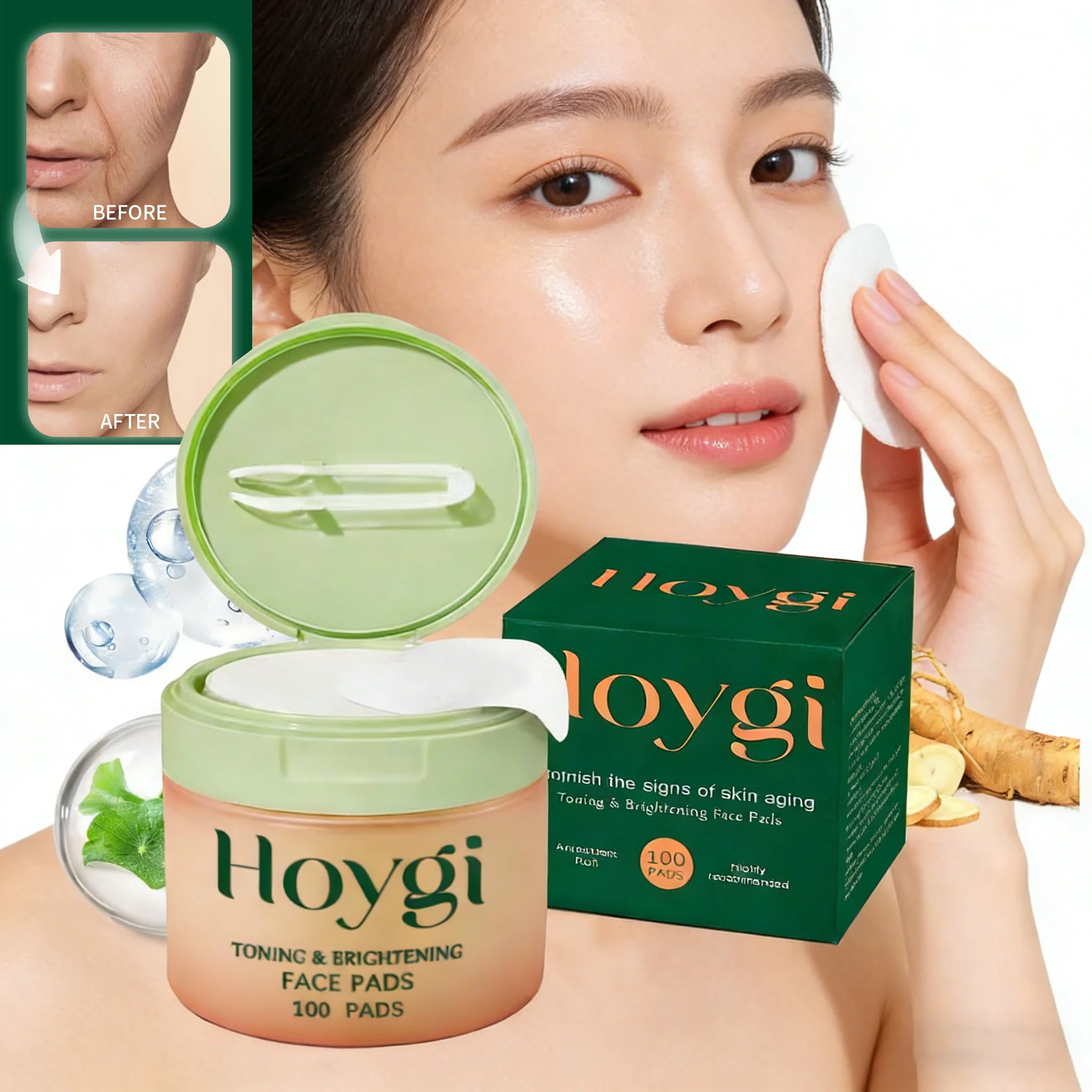 

Centella Asiatica Cotton Pads Nourishing Moisturizing Anti Acne Lightens Spots Maintains Even Skin Tone Korea Skin Care Product