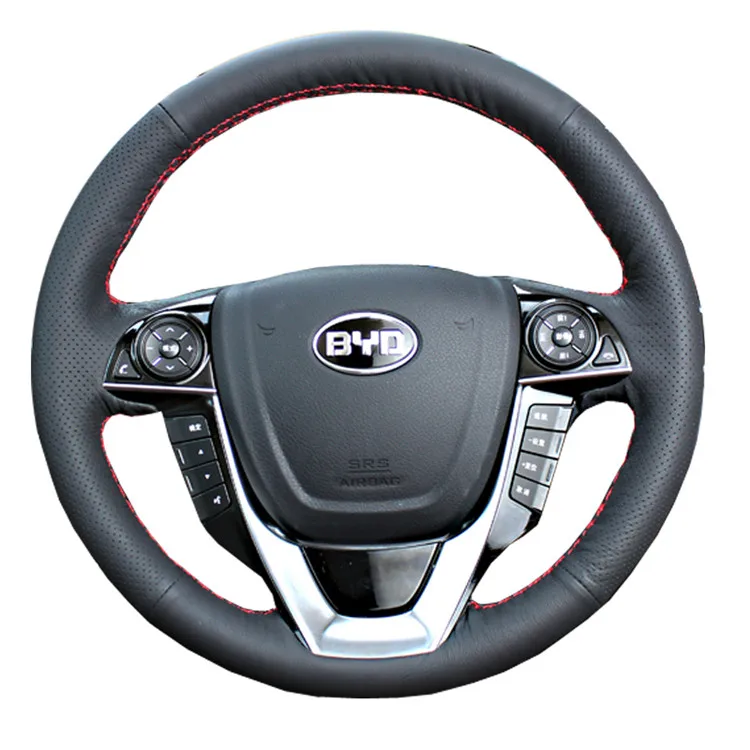 For BYD Yuan Pro Song plus/max Tang dm Han ev Qin e2/1/3 Yuan pro Customized leather hand sewn steering wheel cover