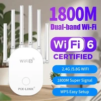 PIXLINK AX1800 enrutador WiFi 6 de doble banda 2,4G/5G Gigabit enrutador de Internet inalámbrico para transmisión de juegos en casa, fácil configuración