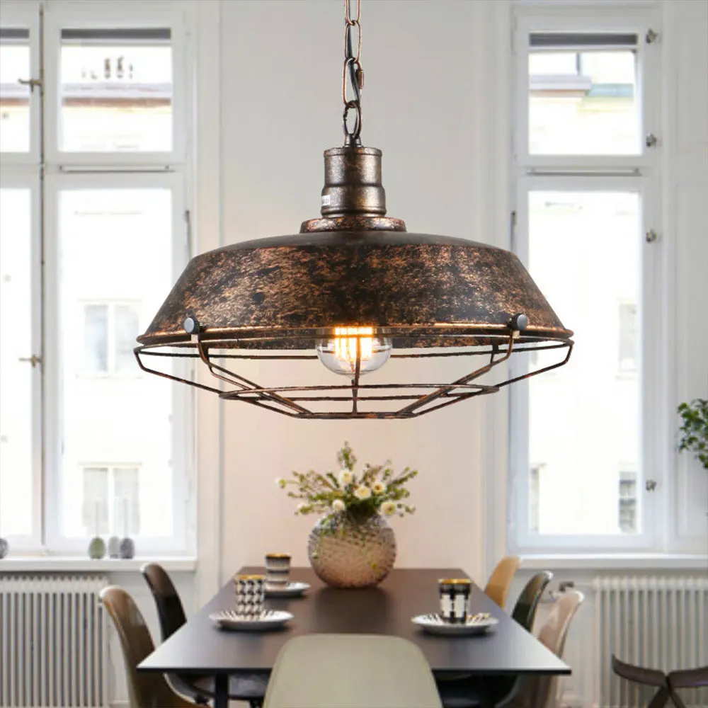 Vintage Retro Pendant Light Shade Modern Lounge Ceiling Light Metal Lampshade