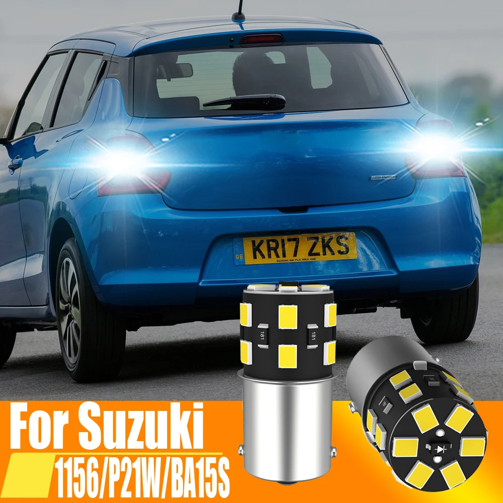 2x LED Reverse Light Lamp P21W BA15S Canbus For Suzuki Swift mk2 mk3 2 3 Alto Baleno Samurai Celerio Ignis Kizashi Liana Wagon R