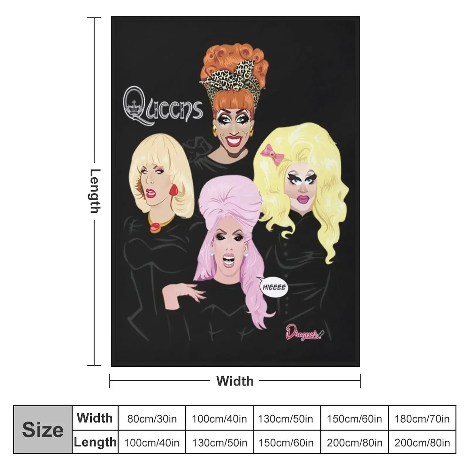 Rupauls Drag Race T-ShirtQueens from Drag Race Throw Blanket cosplay anime for sofa Blankets