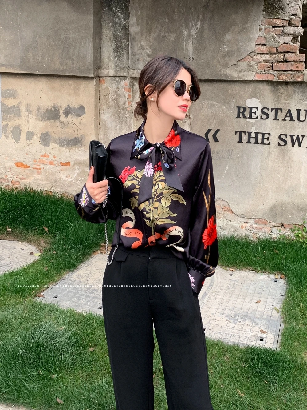 

Новая весенняя женская длинная свободная шелковая рубашка из 100% шелка с принтом, комфортная, дышащая, тонкая, стандартной длины