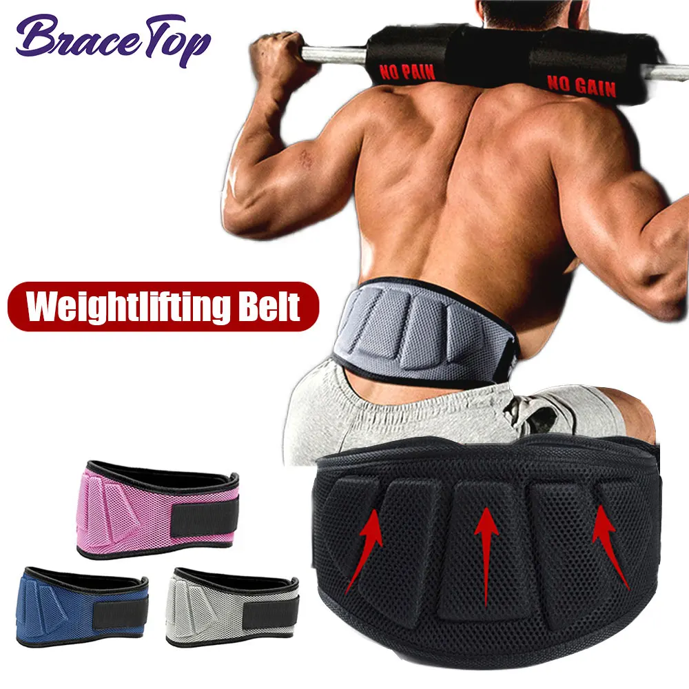 BraceTop Weightlifting Belt Bodybuilding Musculation Gym Belt Fitness Waist Support Sports Dumbell Powerlifting Weigh Lift Belts