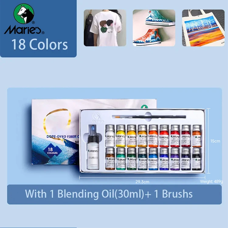 Dope-Dyed Fiber Permanent Stofffarben-Set, 10 ml/Tube, Textil-Acrylfarben für Kleidung, Leinwand, wasserfest, 12/18/24/36 Farben – Detail 3