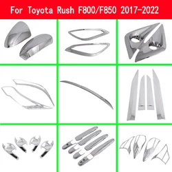 For Toyota Rush F800/F850 2017 2018 2019-2022 ABS Trim Fog Light Frame Door Body Handle Bowl Cover Mirror Fuel Trunk Engine Hood