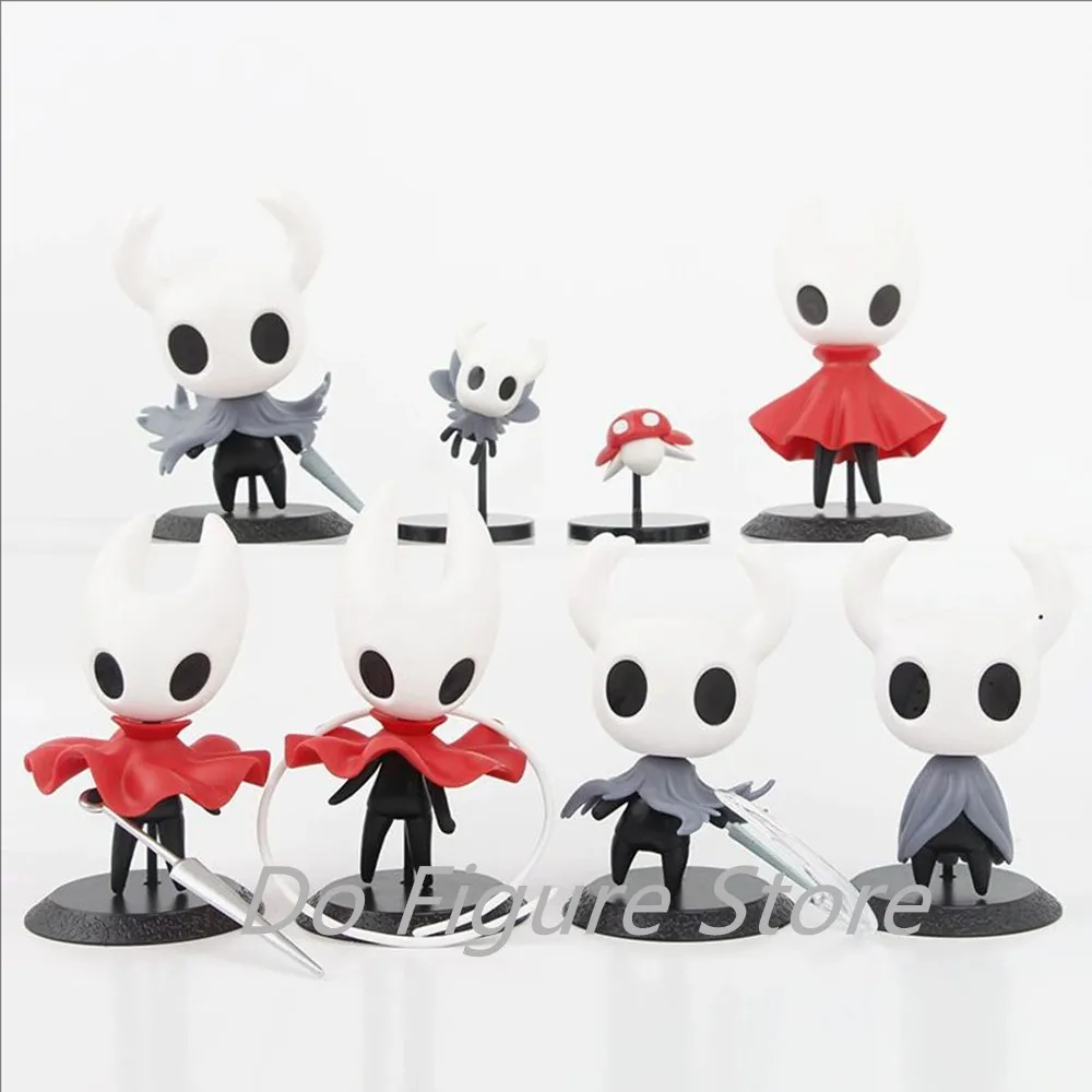 8pcs/Set Hollow Knight Figure Toy Creative Cartoon Game Dolls Car Desktop Ornament Decorations Gifts Toys