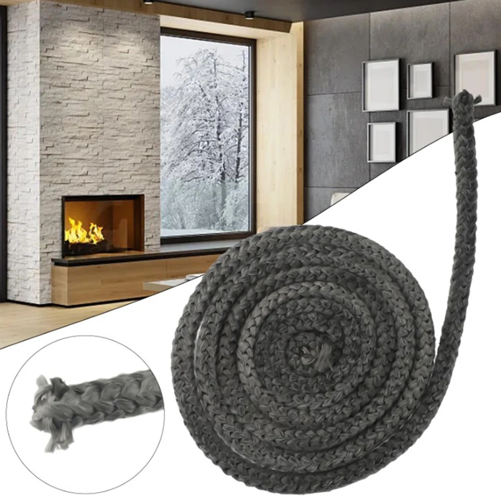Fireplace Sealing Cord For Stove Door Gasket Fiberglass Rope Suitable For Wood Burning Stoves Heaters And Fireplace Doors