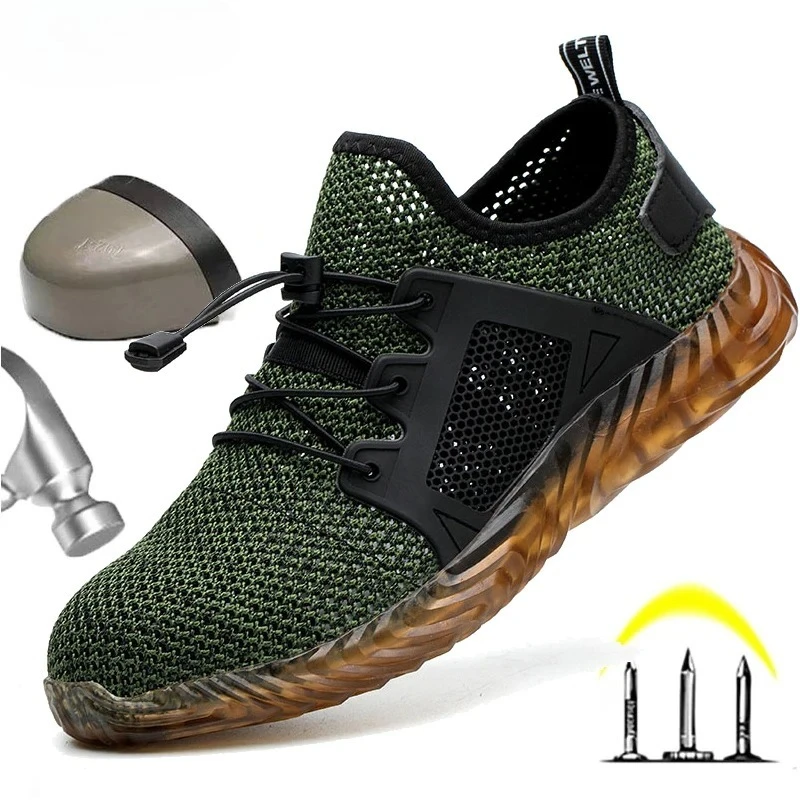 

Рабочие кроссовки, мужская защитная обувь, рабочие защитные ботинки со стальным носком, мужская обувь, рабочая летняя дышащая обувь с защитой от проколов