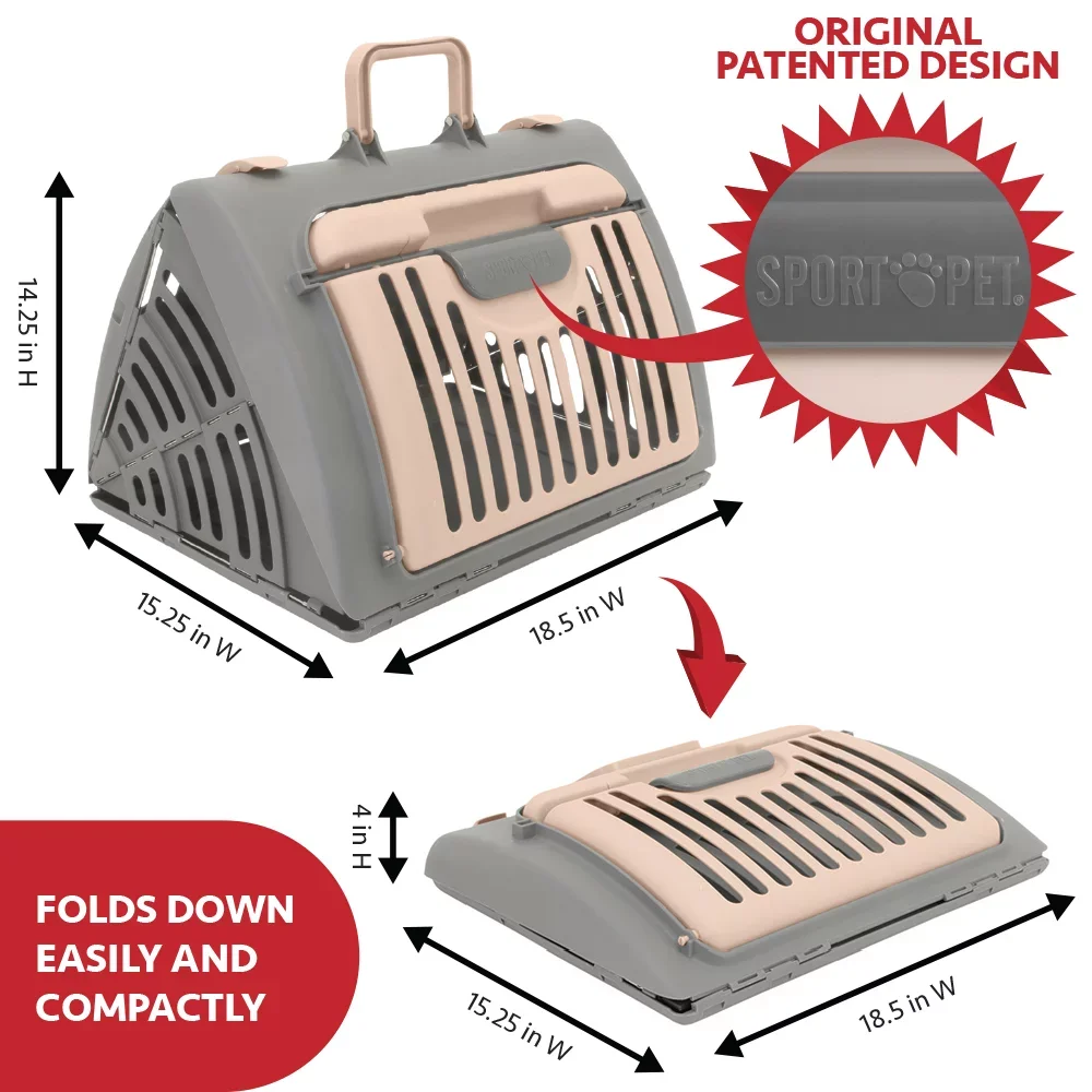 Cage For Cats 5-25 Lb. Suitcase Free Shipping Foldable Plastic Travel Cat Carrier Cats Pet Products Backpack Transport Supplies