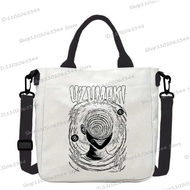 اليابانية مانغا جونجي إيتو القط قماش حقيبة كتف كلية نمط النساء الرجال أنيمي جونجي إيتو القط حقيبة كروسبودي الكرتون الفتيات حقيبة يد #6