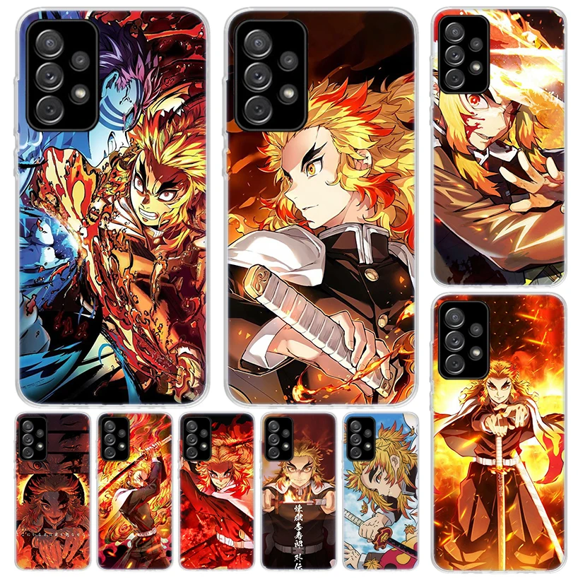 Demon Slayer Rengoku Kyoujurou Cover For Samsung Galaxy A51 A50 A71 A70 Phone Case A21S A31 A41 A10 A20E A30 A40 A01 A11 A6 A7 A