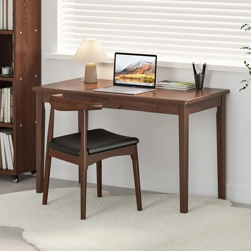 Simple solid wood desk, all solid wood simple modern computer desktop home bedroom middle school student study table writing