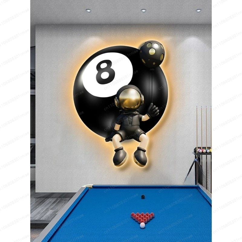 Billiards room decoration painting led luminous astronaut wall background wall hanging painting billiard hall snooker room mural