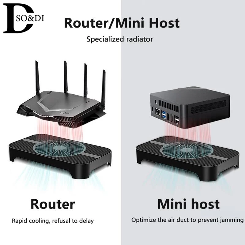 USB Router Cooler Bracket For Mini PC Wifi Modem TV BOX STB Radiator Holder Portable Mobile Hard Disk Laptop Cooling Fan Stand