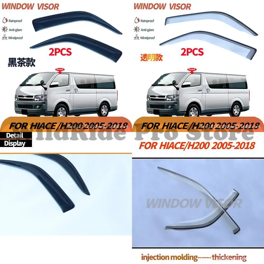 

1 set For New Model Haisi H300 H200 H100 HIACE Rain Visor Window Sun Shade Rain Deflector
