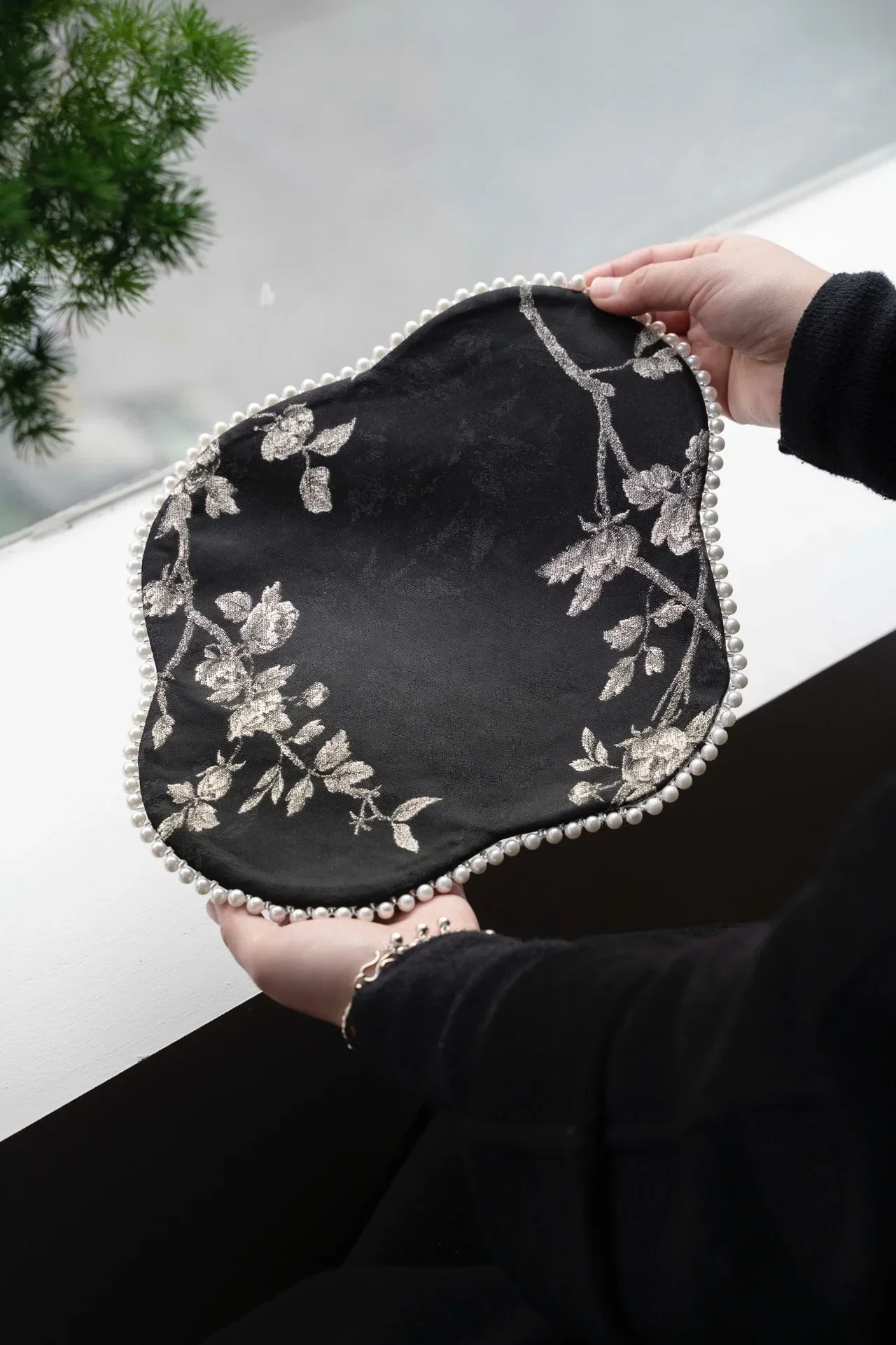New Chinese Style Brocade Tea Mat Green Zen Double Sided Pad Elegant One Person Tea Table Runner