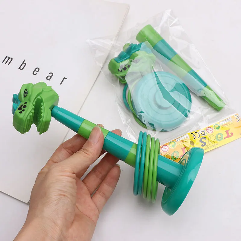 لعبة حلقة ديناصور قابلة للإزالة حلقة إرم حديقة ألعاب رياضية خارجية الوالدين والطفل PK رمي سرعة ألعاب التدريب خفة الحركة