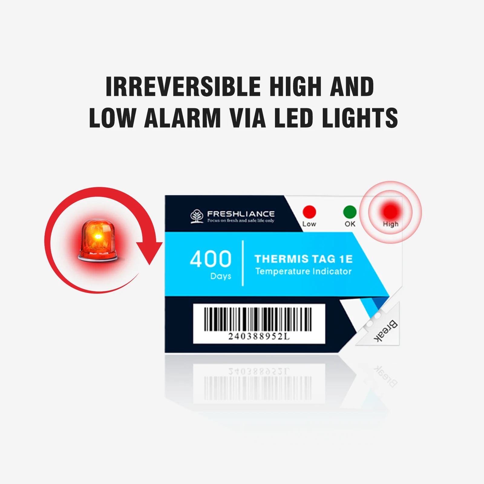 5PCS Thermal Label Indicator Timestrip Irreversible Time Temperature Indicator