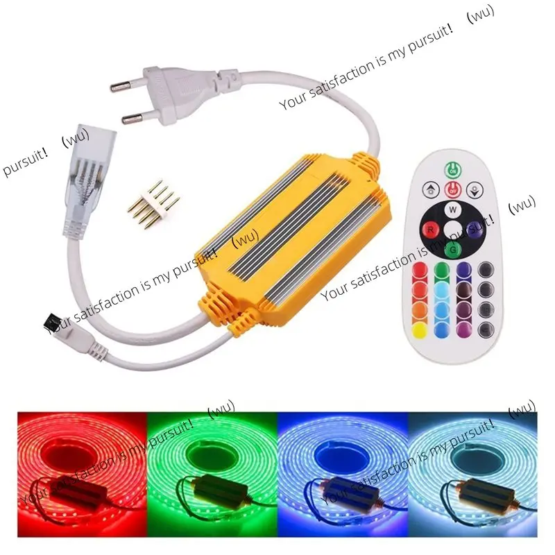 1500W RGB LED Strip Controller With 16 Colors Dimmer Remote Wireless IR-24Key Remote EU Plug IP68 Waterproof