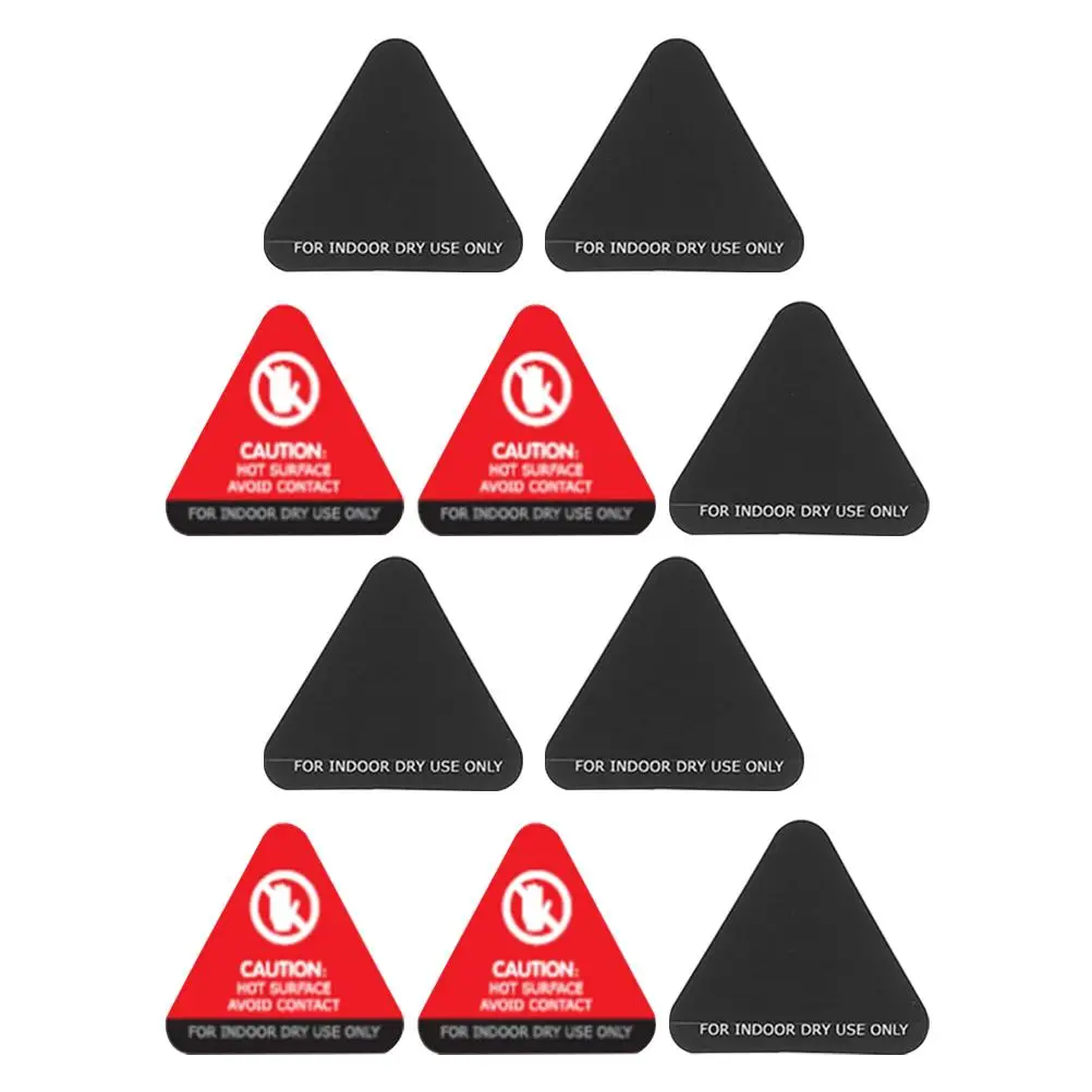 

10 Pcs Anti Scalding Stickers Color Change Caution Hot Surface Labels Warning Signs Lampshade Heating Items Temperature
