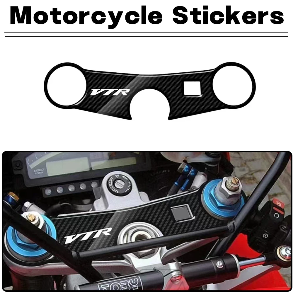 

For HONDA VTR SP1 / VTR SP2 Up To 2001 Motorcycle sticker Carbon fiber appearance decal Upper Triple Yoke Defender