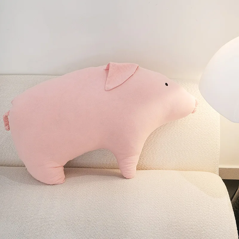 Bubble Kiss-Pink Cute Pig Pillow for Sofa, Children's Doll Sleep Seat Cushion, Home Bed Decoration, Plush Stuffed Pillow