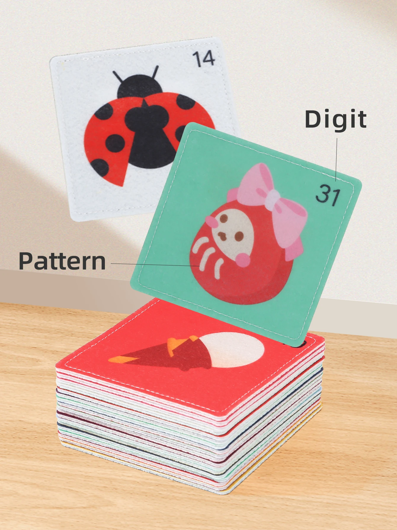 Baby Early Educational Cloth Cards 0-12 Months Visual Stimulus Portable Washable with Storage Bag