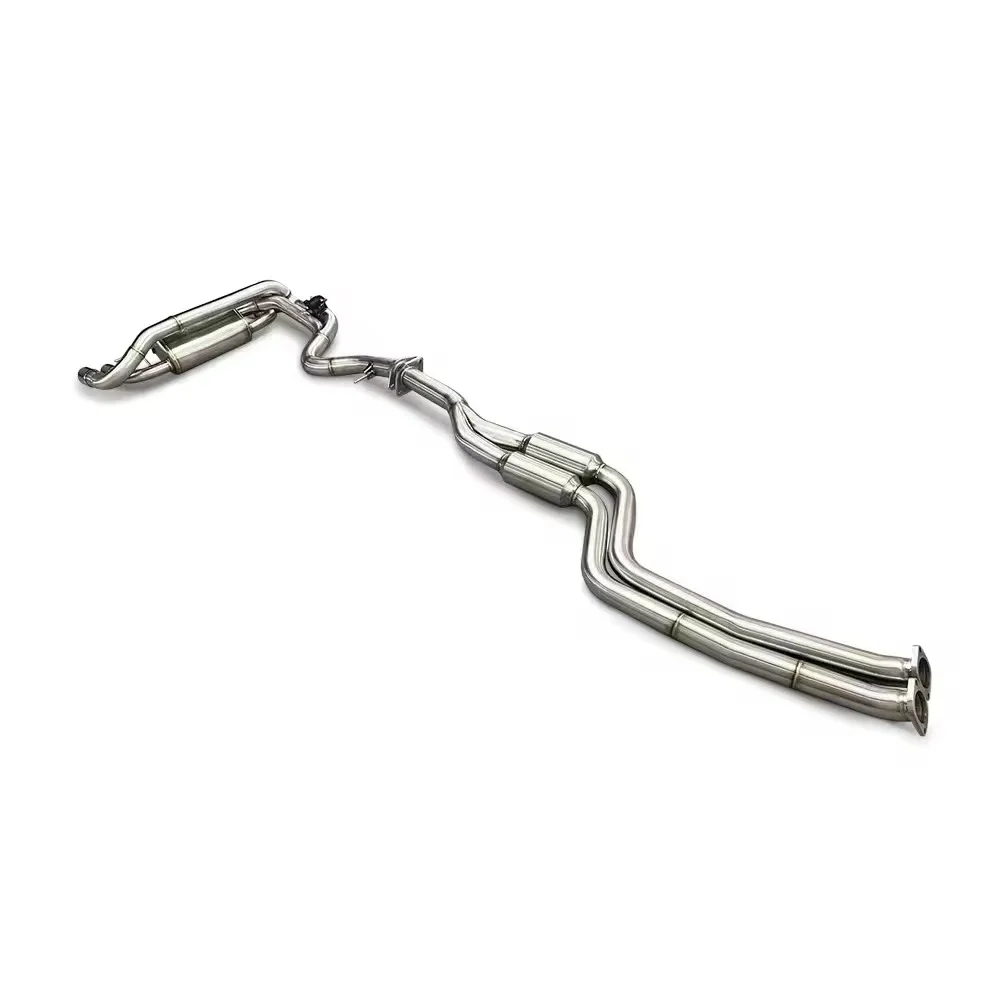 EXR Stainless Steel Exhaust Pipe Double-sided Side Outlets Valves 1.5mm Thick Smooth Finish Mid Tail Section Tank 300 SUV M3