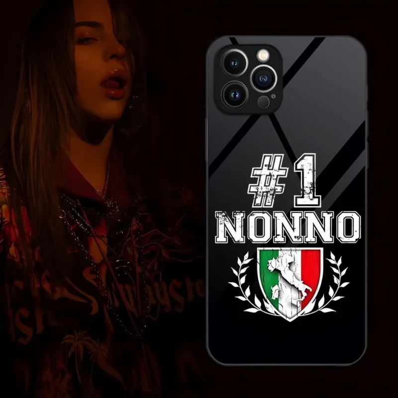 Flag Italy Phone Case For IPhone 14 Pro 13 12 11 Mini X XS XR Max 6 8 7 Plus SE 2020 2022 Glass Design Cove