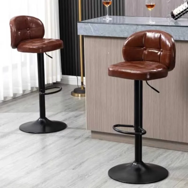 Modern Nordic Silver Bar Chairs Minimalistic High Design Comfortable Bar Chairs Metal Adjustable Chaises Salle Manger Furniture