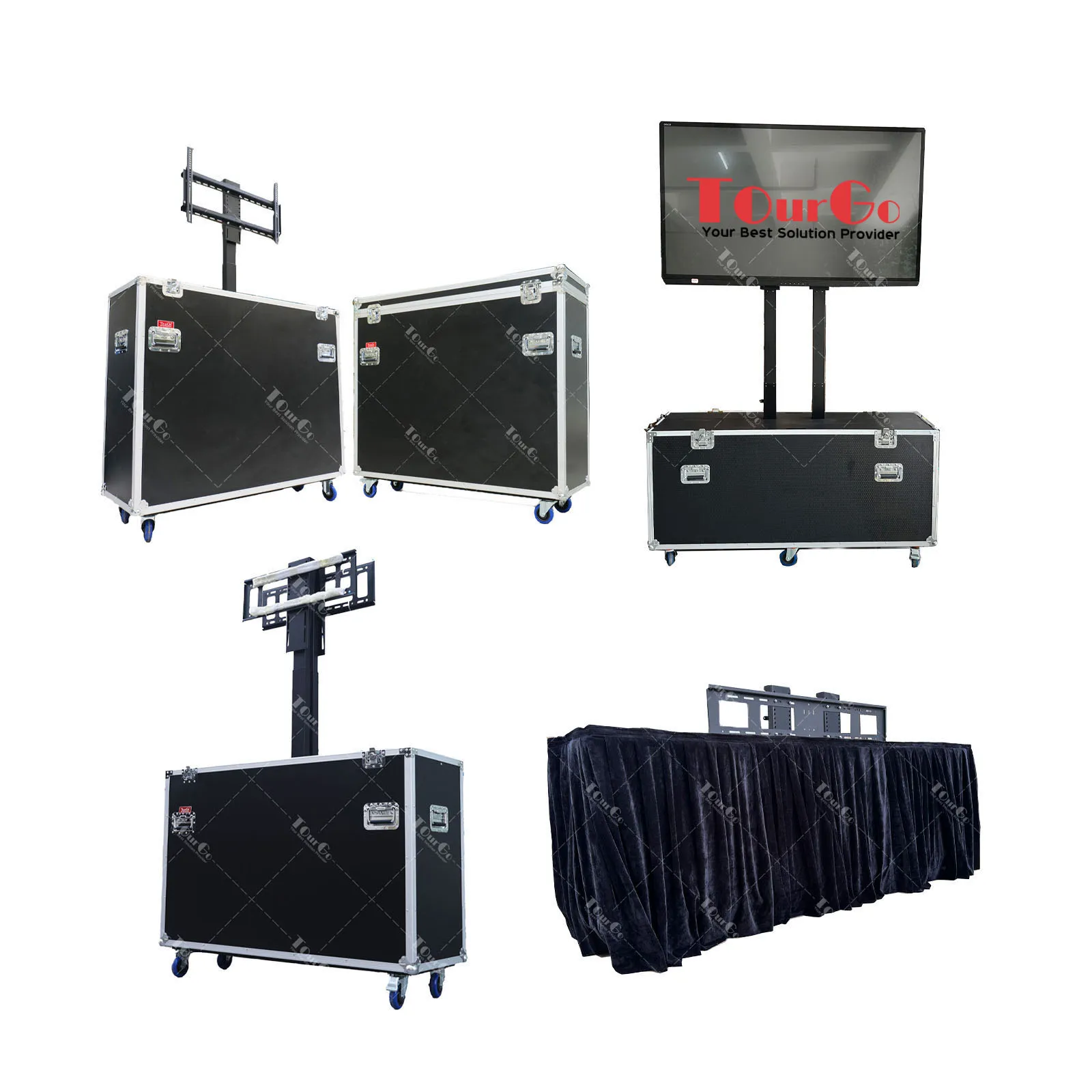 

32"-100" Electric LED LCD TV Plasma Screen Monitor Lift Flight Road Case for Q60C Q70C Q80C QN90C S90C TVS