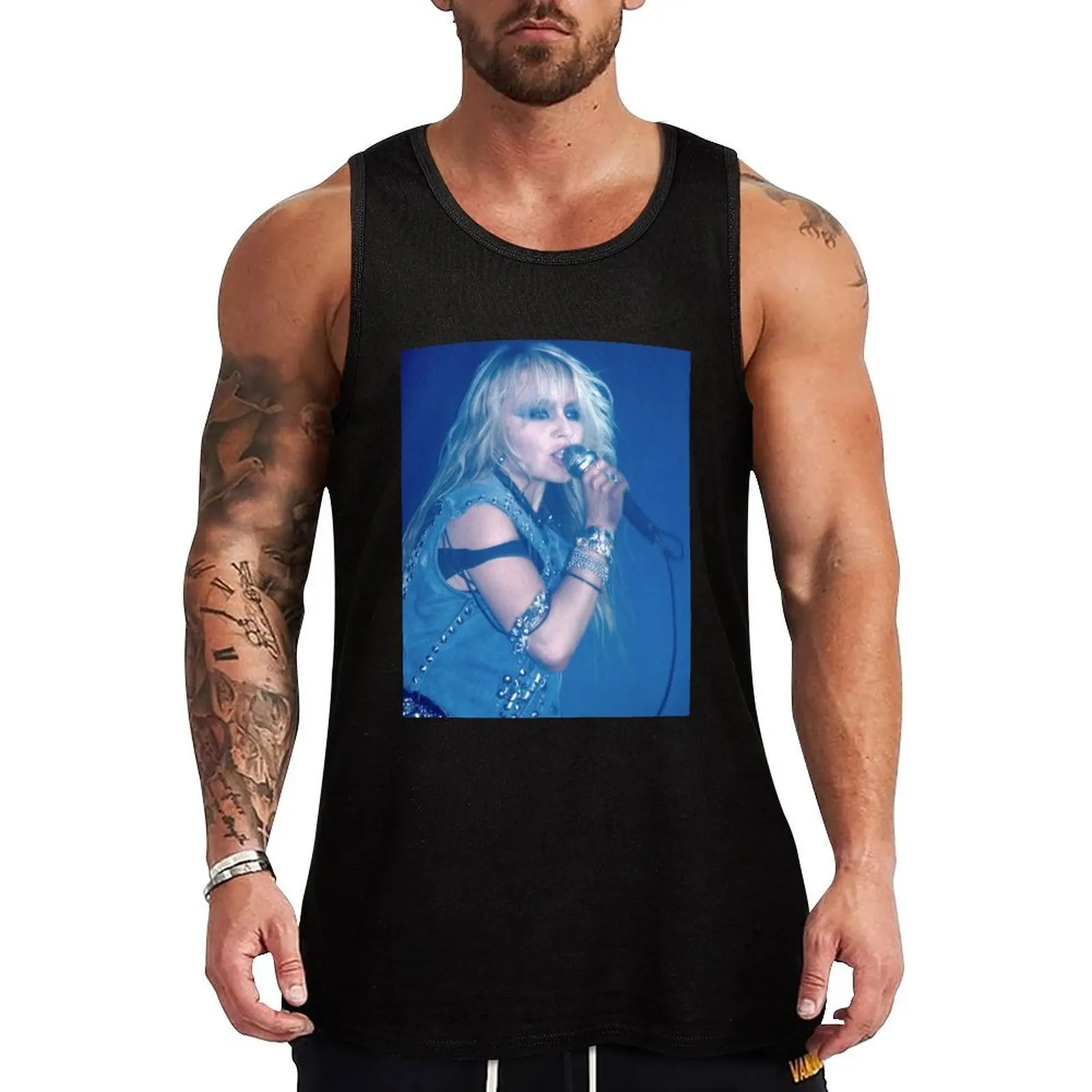 

Doro Pesch Warlock Photograph Tank Top new in tops & t-shirt summer clothes for men sleeveless Men sleeveless tee